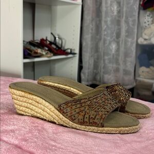 Y2K Vintage Coldwater Creek Wedge Heels Womens Size 9